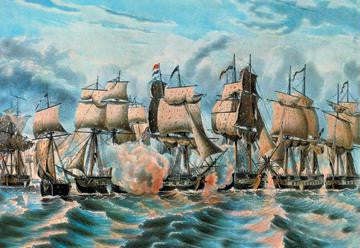 Battle Fleet 28x42 Giclee on Canvas