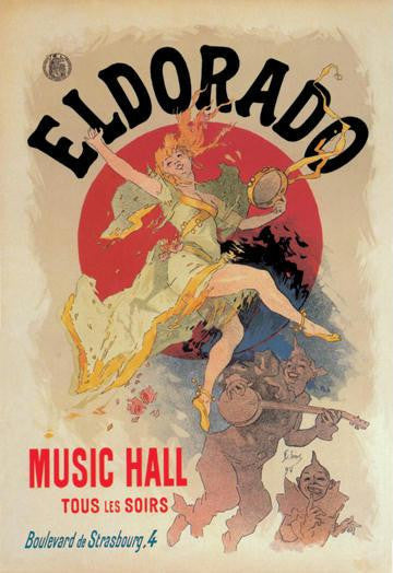 Eldorado Music Hall 28x42 Giclee on Canvas