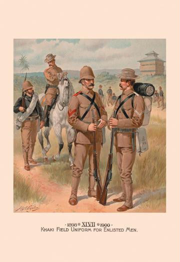 Khaki Field Uniform for Enlisted Men 28x42 Giclee on Canvas