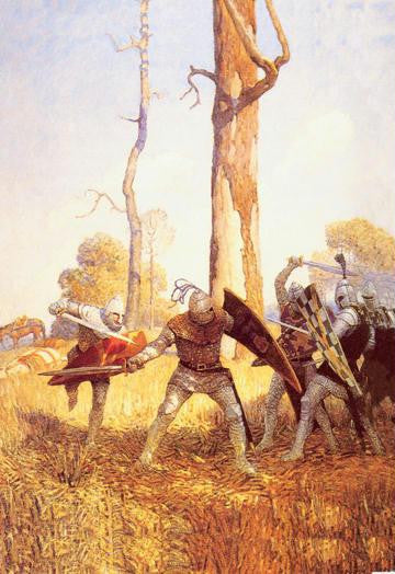 They Fought with Him 28x42 Giclee on Canvas