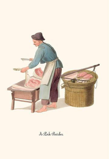 A Pork Butcher 28x42 Giclee on Canvas