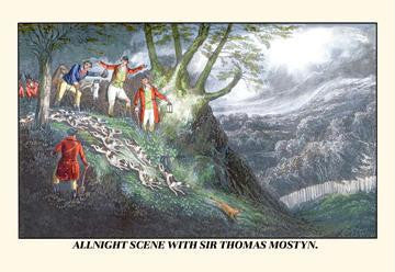 All Night Hunt with Sir Thomas Mostyn 28x42 Giclee on Canvas