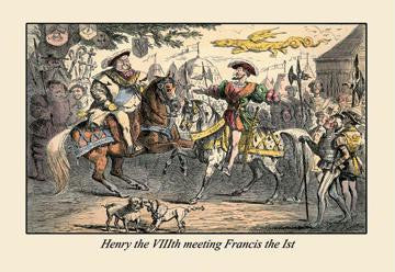 Henry the VIII Meeting Francis the First 28x42 Giclee on Canvas