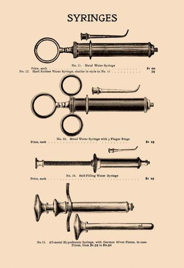 Syringes 28x42 Giclee on Canvas