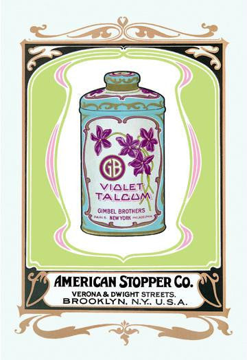 Gimbel Brothers Violet Talcum 28x42 Giclee on Canvas