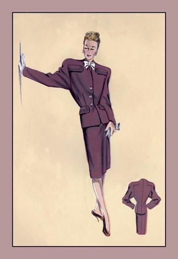 Smart Classic Suit With Raglan Sleeves 28x42 Giclee on Canvas