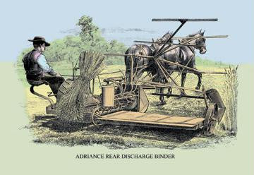 Adriance Rear Discharge Binder 28x42 Giclee on Canvas