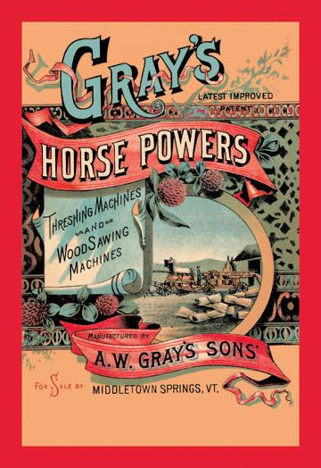 Gray&#39;s Horse Powers 28x42 Giclee on Canvas