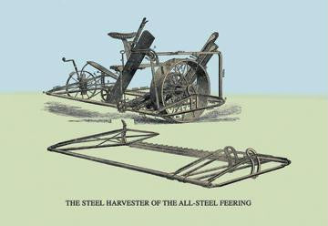 The Steel Harvester of the All-Steel Feering 28x42 Giclee on Canvas