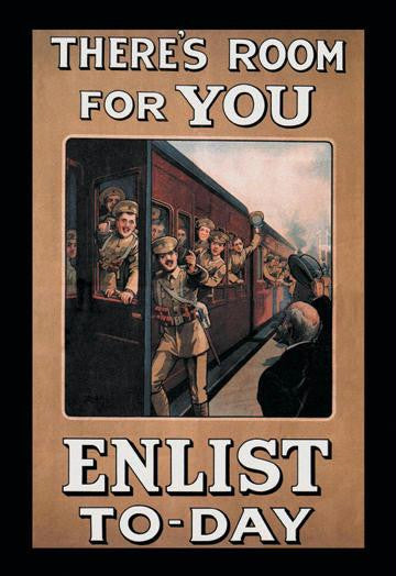 There&#39;s Room for You: Enlist Today 28x42 Giclee on Canvas