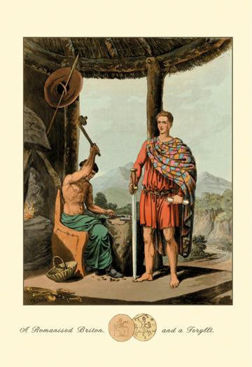 A Romanised Briton and a Feryllt 28x42 Giclee on Canvas