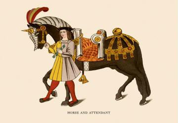 Horse and Attendant 28x42 Giclee on Canvas