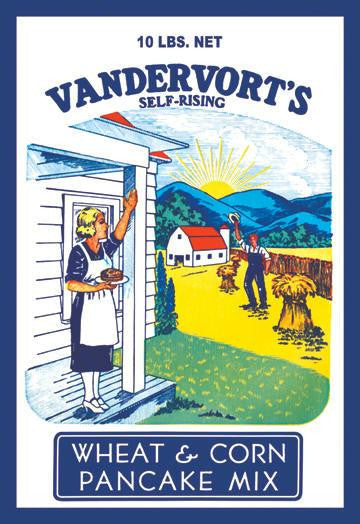 1 Vandervort&#39;s Wheat and Corn Pancake Mix 28x42 Giclee on Canvas