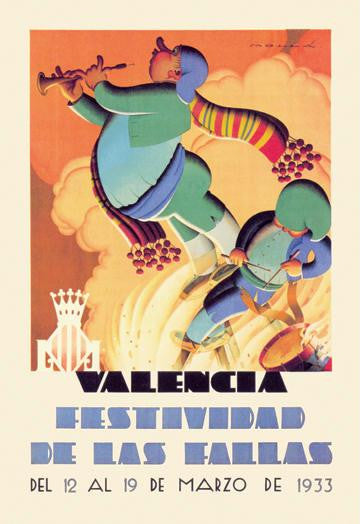 Valencia Festividad 28x42 Giclee on Canvas