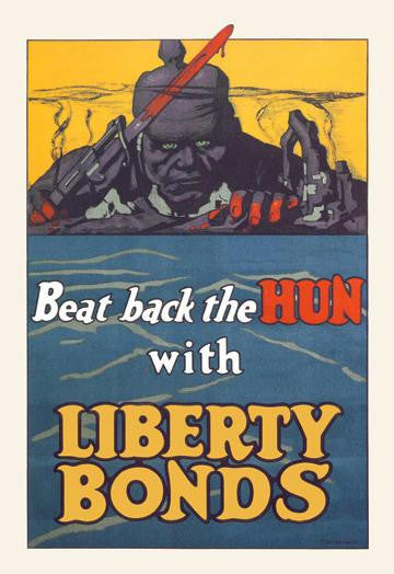 Beat Back The Hun With Liberty Bonds 28x42 Giclee on Canvas