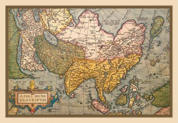 Map of Asia 28x42 Giclee on Canvas