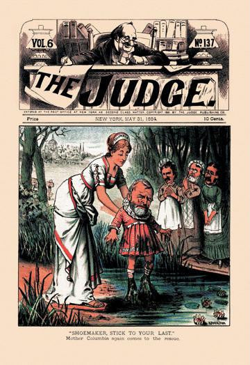 Judge: Shoemaker  Stick to Your Last 28x42 Giclee on Canvas