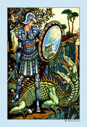 Prince Cheri and the Dragon 28x42 Giclee on Canvas