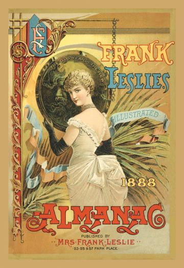 Frank Leslie&#39;s Illustrated Almanac: The Old Year and the New  1888 28x42 Giclee on Canvas