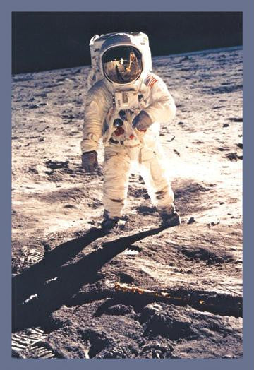 Apollo 11: Man on the Moon 28x42 Giclee on Canvas