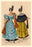 Ladies with Matching Hats 28x42 Giclee on Canvas