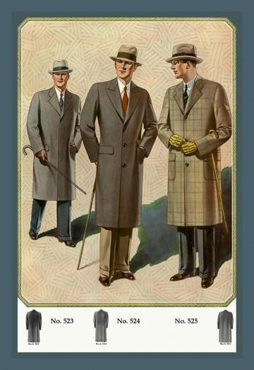 Chesterfield Fly-Front Overcoat 28x42 Giclee on Canvas