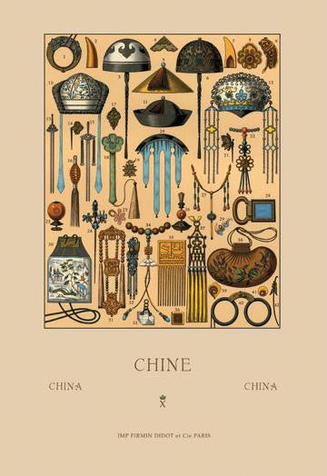 Chinese Ornaments and Talismans 28x42 Giclee on Canvas