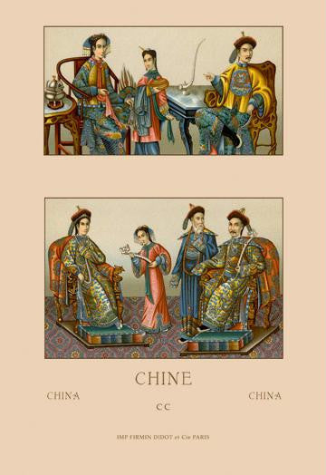 A Chinese Imperial Family 28x42 Giclee on Canvas