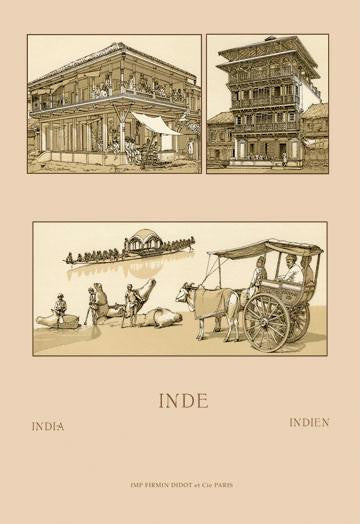 People and Places of India #2 28x42 Giclee on Canvas