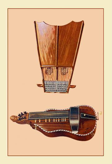 Bell-Harp and Hurdy Gurdy 28x42 Giclee on Canvas