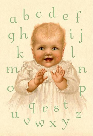 Sweetie&#39;s Alphabet 28x42 Giclee on Canvas