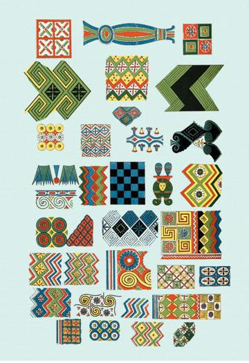 Patterns from Egyptian Ceilings 28x42 Giclee on Canvas