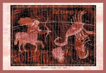 Scorpio  Sagittarius and Lupus #3 28x42 Giclee on Canvas