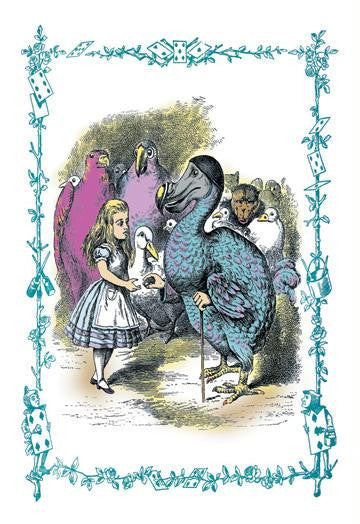 Alice in Wonderland: Dodo Gives Alice a Thimble 28x42 Giclee on Canvas