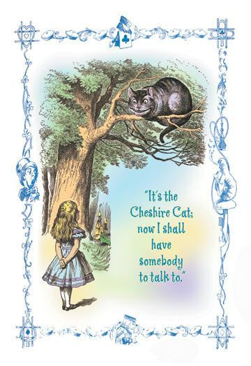 Alice in Wonderland: It&#39;s the Cheshire Cat 28x42 Giclee on Canvas