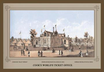 Centennial International Exhibition  1876 - Cook&#39;s World&#39;s Ticket Office 28x42 Giclee on Canvas