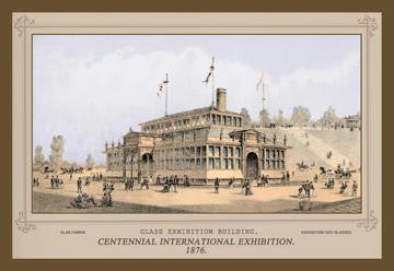 Centennial International Exhibition  1876 - Glass Exhibition Building 28x42 Giclee on Canvas