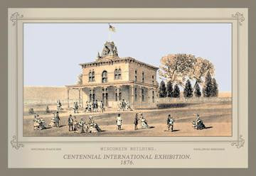 Centennial International Exhibition  1876 - Wisconsin Building 28x42 Giclee on Canvas