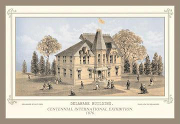 Centennial International Exhibition  1876 - Delaware Building 28x42 Giclee on Canvas