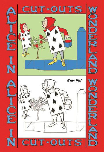 Alice in Wonderland: The Gardeners - Color Me! 28x42 Giclee on Canvas