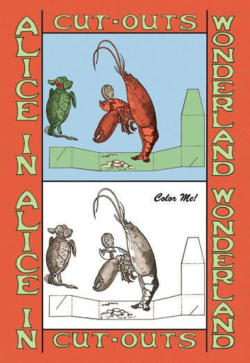 Alice in Wonderland: Lobster - Color Me! 28x42 Giclee on Canvas