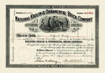 National Kaolin & Ornamental Brick Company 28x42 Giclee on Canvas