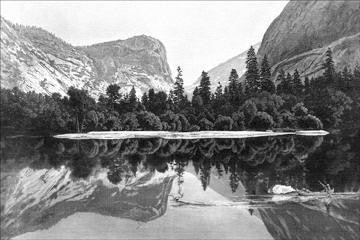 Mirror Lake  Yosemite Valley 28x42 Giclee on Canvas