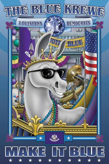 The Blue Krewe - Louisiana 28x42 Giclee on Canvas