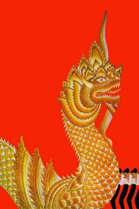 Dragon Temple of Siam 28x42 Giclee on Canvas