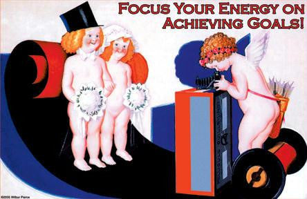 Focus Your Energy on Achieving Goals 28x42 Giclee on Canvas