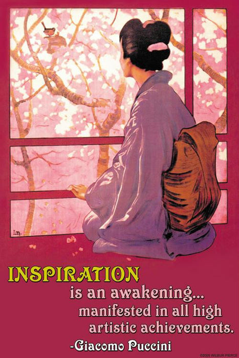 Inspiration Madame Butterfly 28x42 Giclee on Canvas