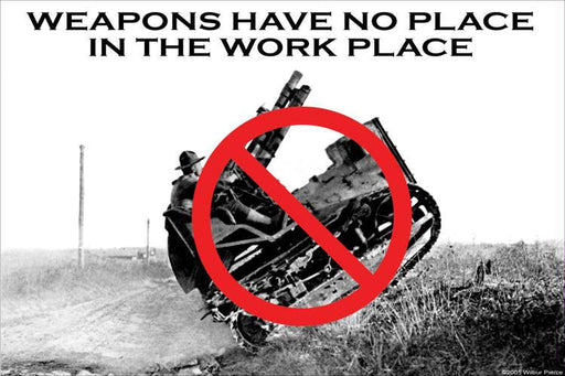 Weapons have no place 28x42 Giclee on Canvas