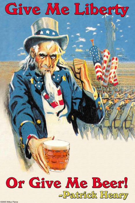 Give Me Liberty of Give Me Beer 28x42 Giclee on Canvas