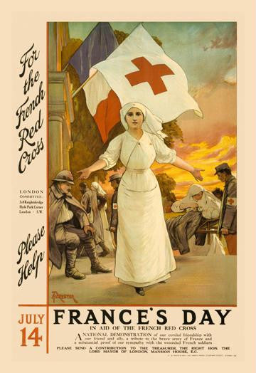 France&#39;s Day - Please Help 28x42 Giclee on Canvas